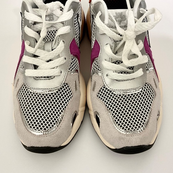 New W6YZ Sarah Mesh and Suede Women"s Lace-Up Sneakers Fits Size 7 - Picture 4 of 14